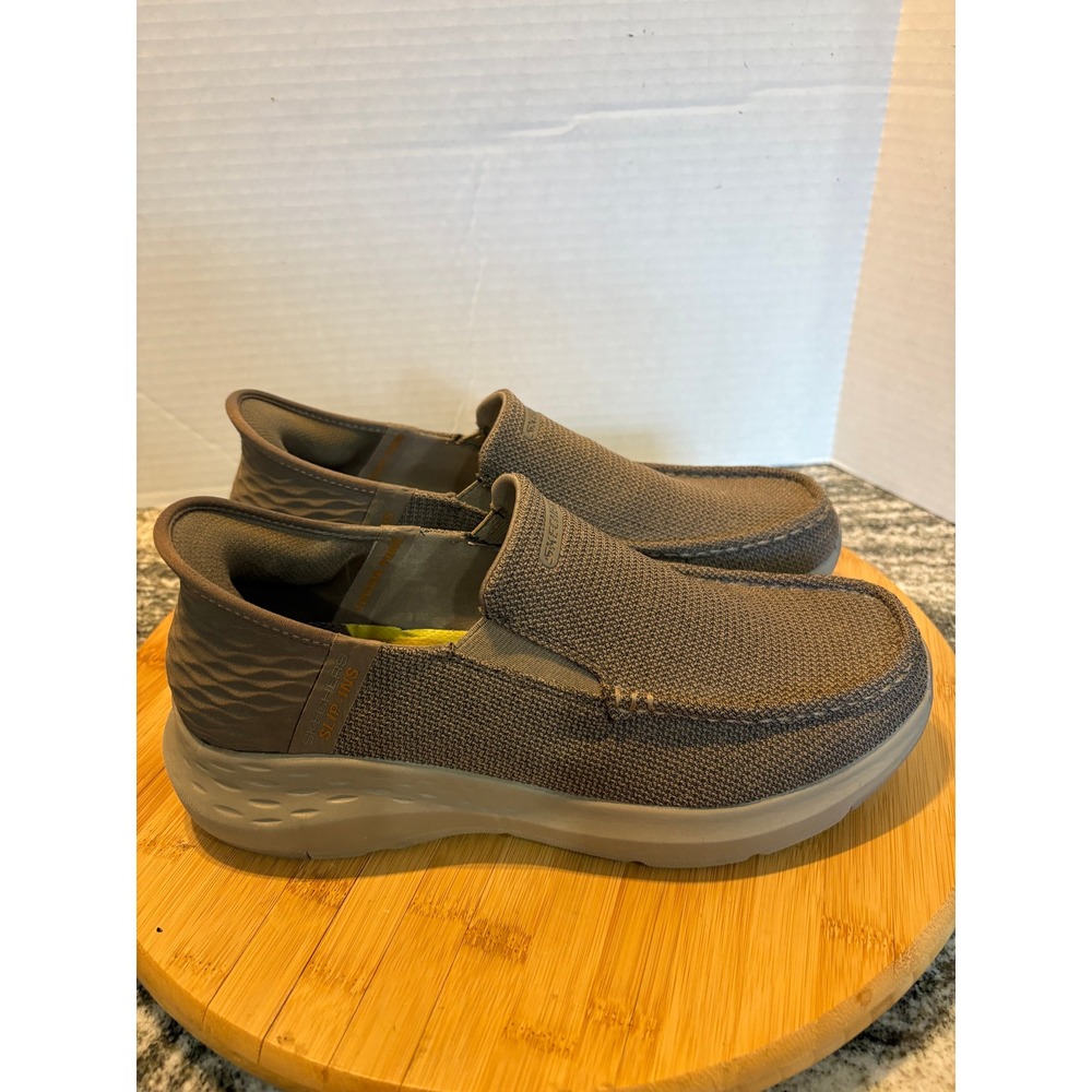 Skechers Slip Ins Men's Taupe Mesh Breathable Slip On‎ Shoes Size 9  sku87 - Picture 4 of 8